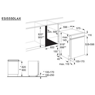 Electrolux 伊萊克斯 ESI5550LAX 60厘米 嵌入式洗碗碟機